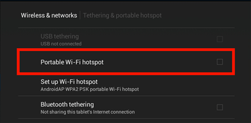 Androind Portable Wi-Fi Hotspot Settings